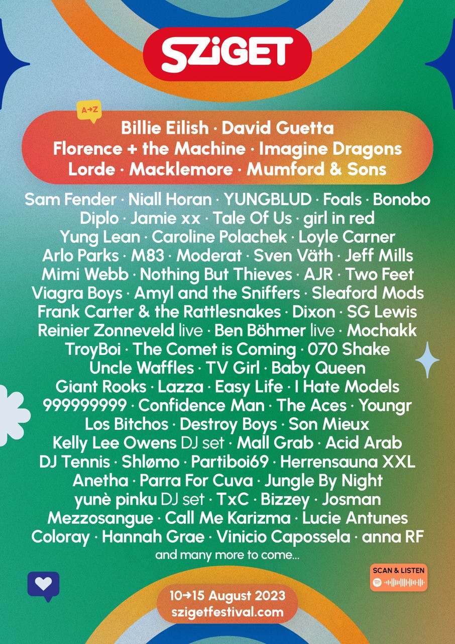 Sziget 2023 lineup