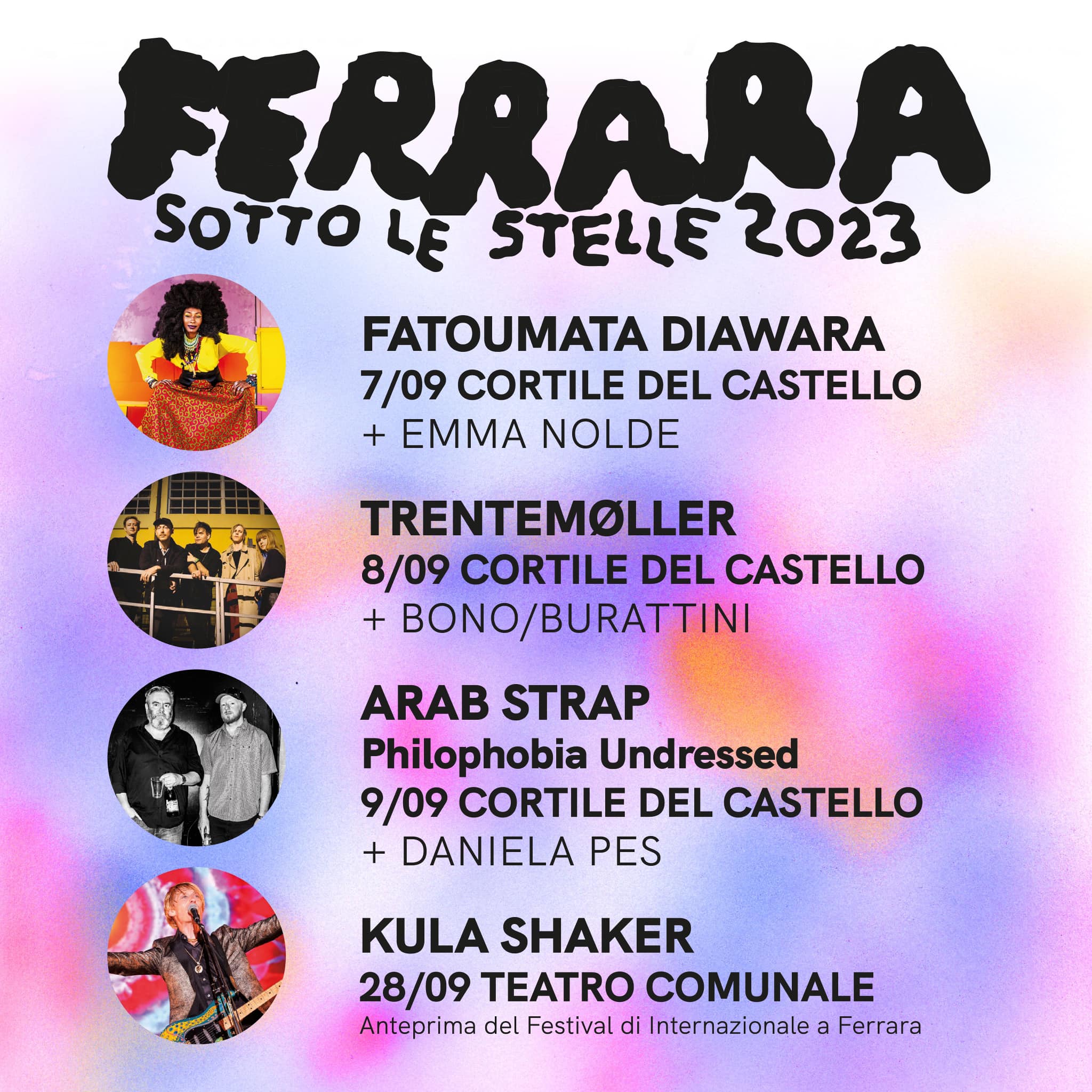 Ferrara Sotto Le Stelle 2023 lineup