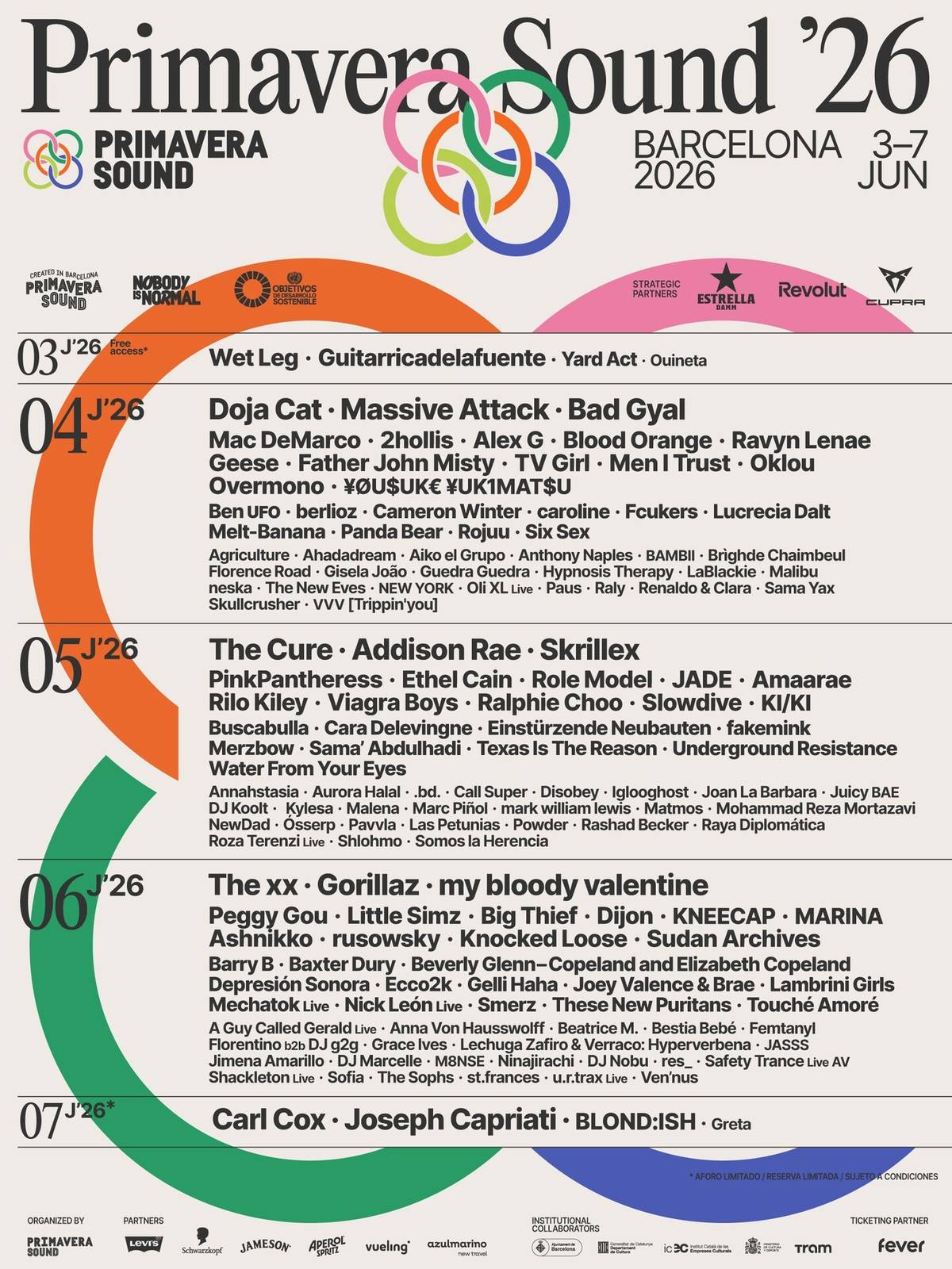 Primavera Sound 2026 lineup